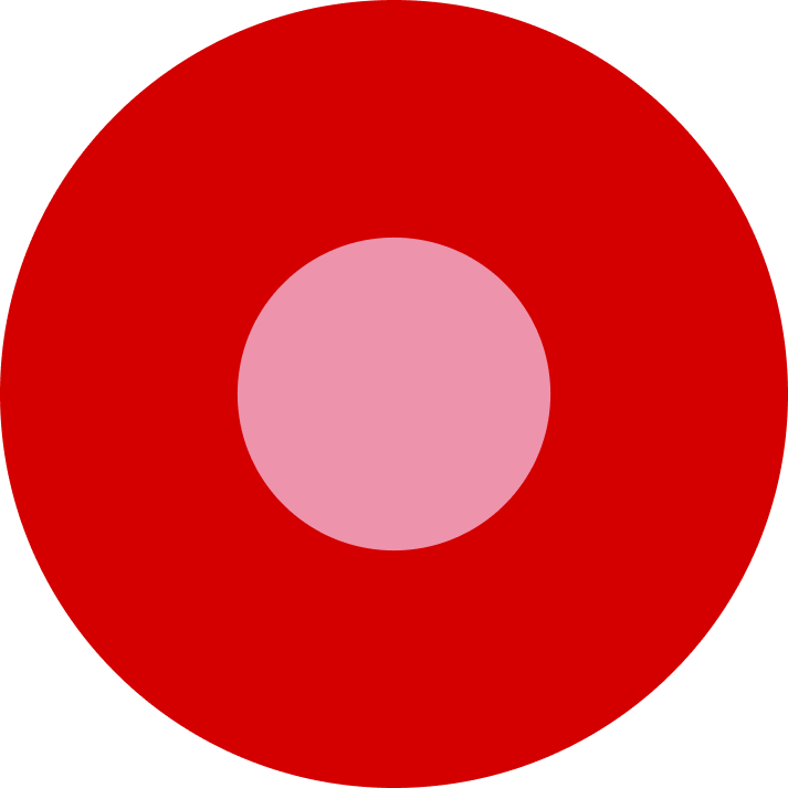 A simplified illustration of a red and pink target with a black background.