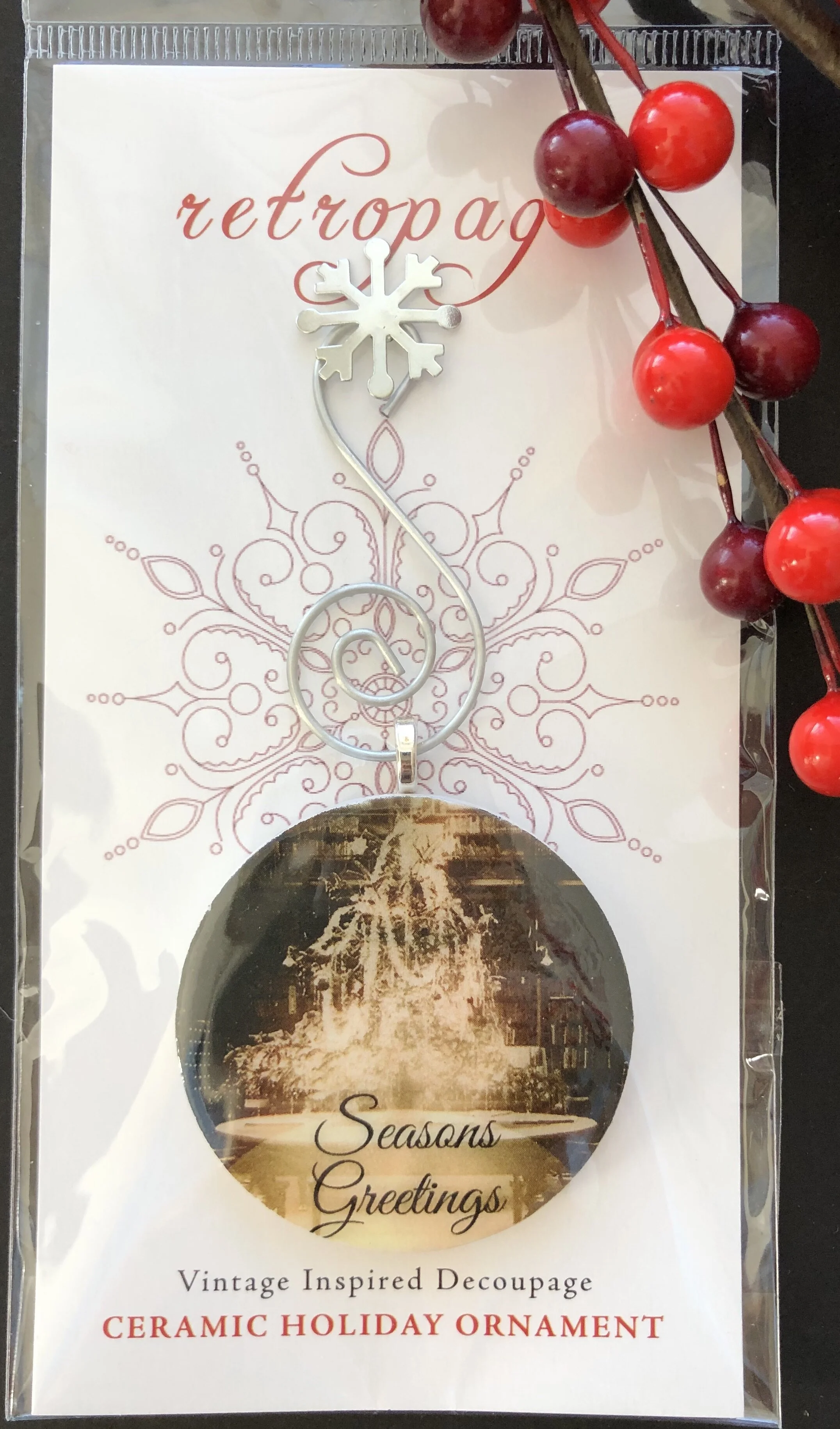 Vintage Inspired Ornament - Howland Library Christmas Tree