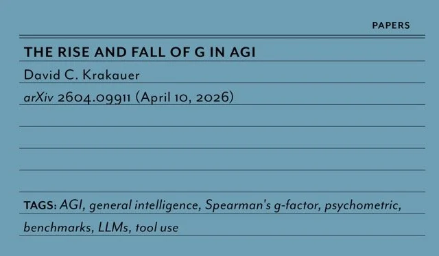 2026 The Rise and Fall of G in AGI
