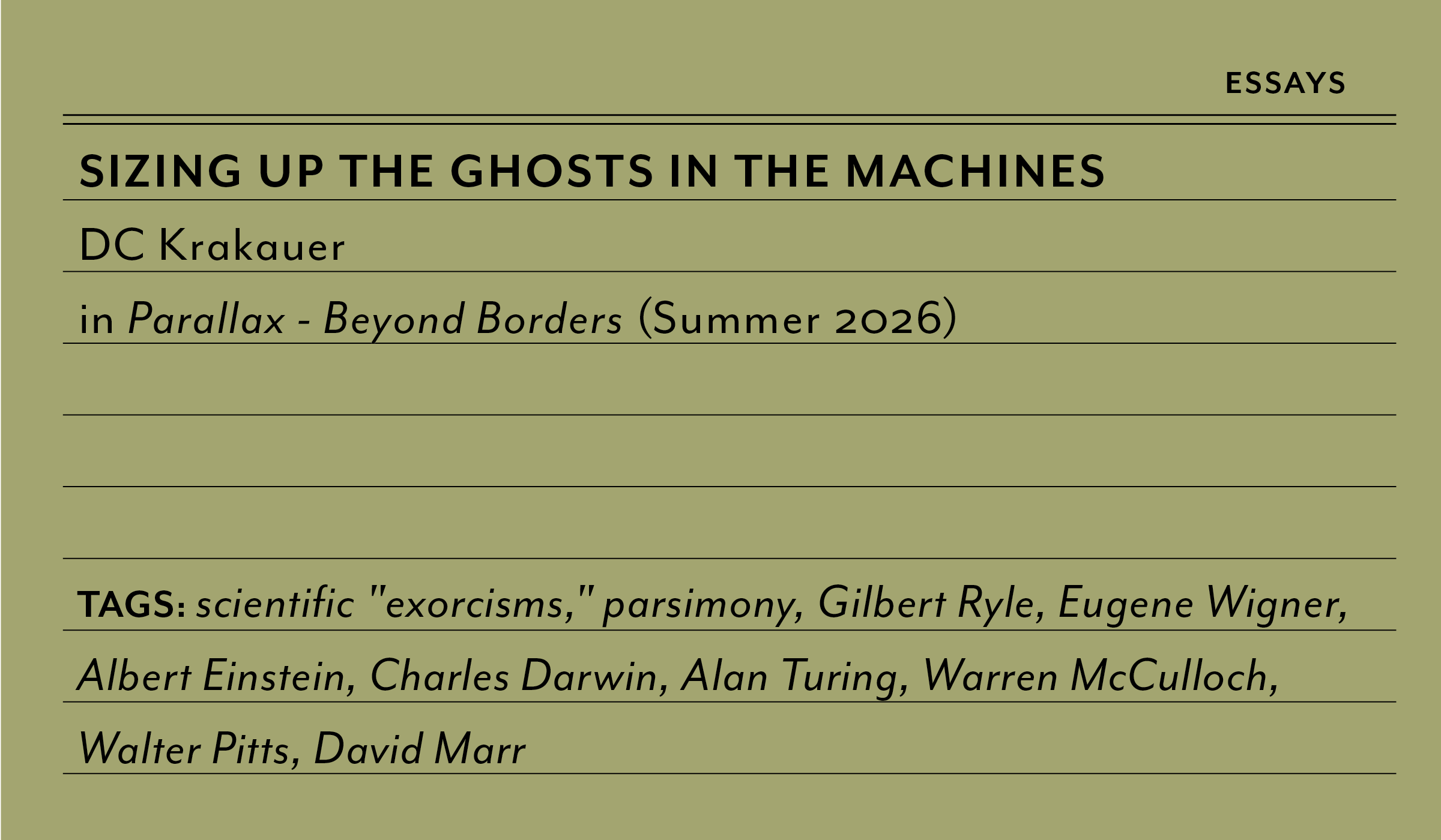2026 Sizing Up the Ghosts in the Machines