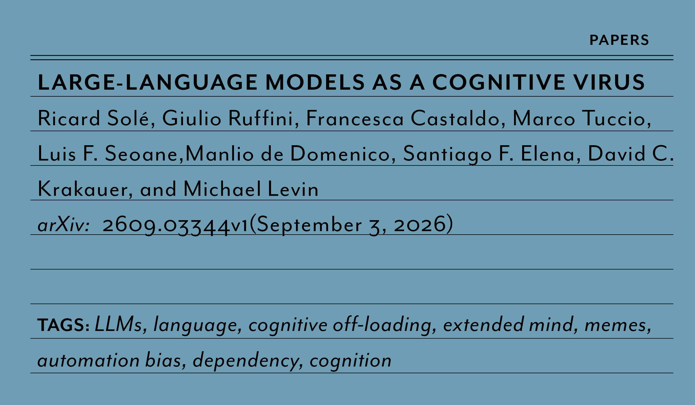 2026 Large-Language Models as a Cognitive Virus