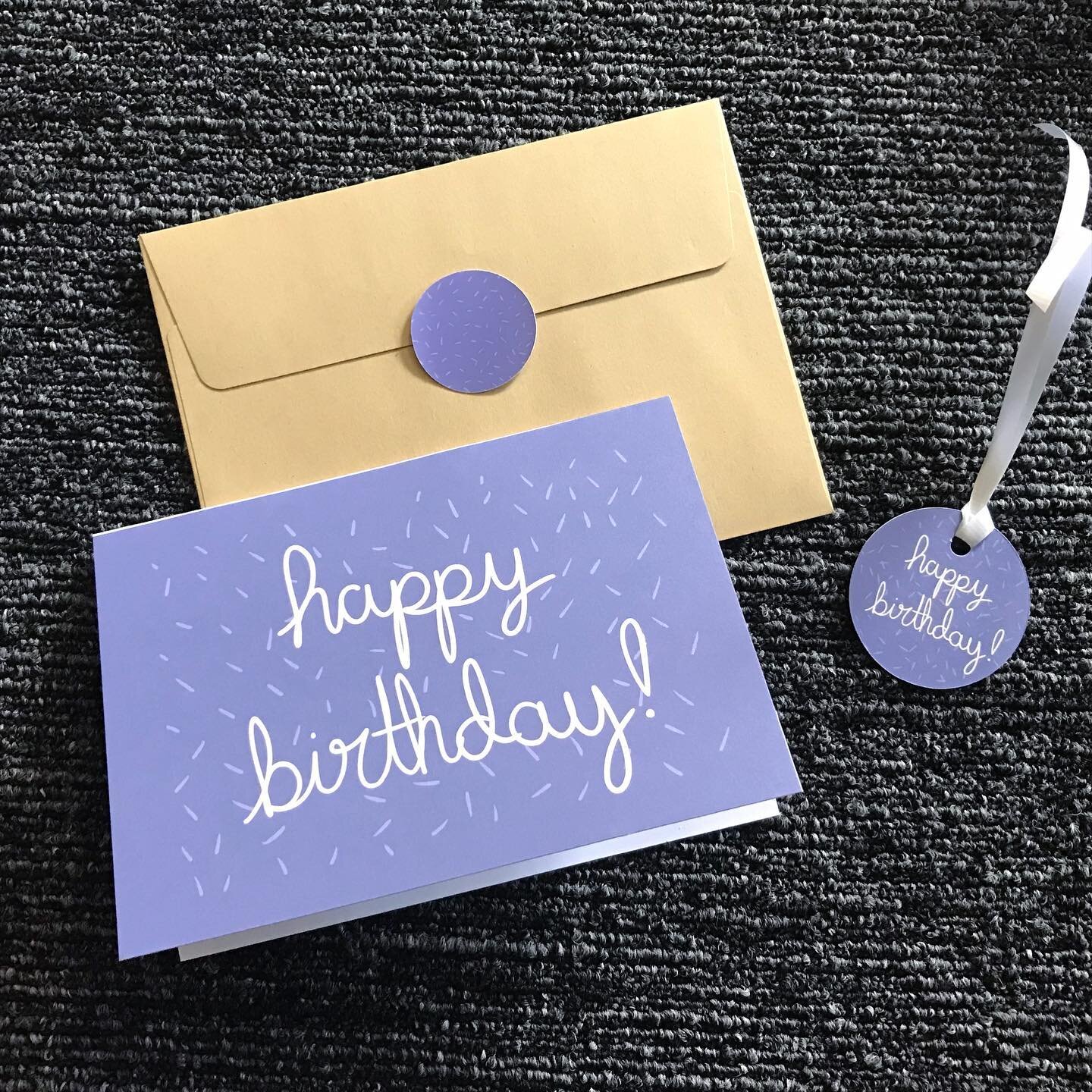 I have finally designed a birthday card! I feel like birthday cards are one of the main things missing from my Etsy shop. 

I went a little crazy Y&rsquo;all! This card comes in 7 different colors and even has a gift tag that matches perfect. I love 