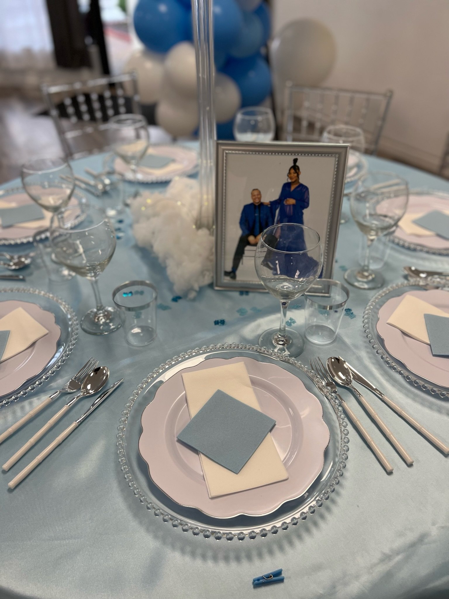 Clear Beaded Chargers