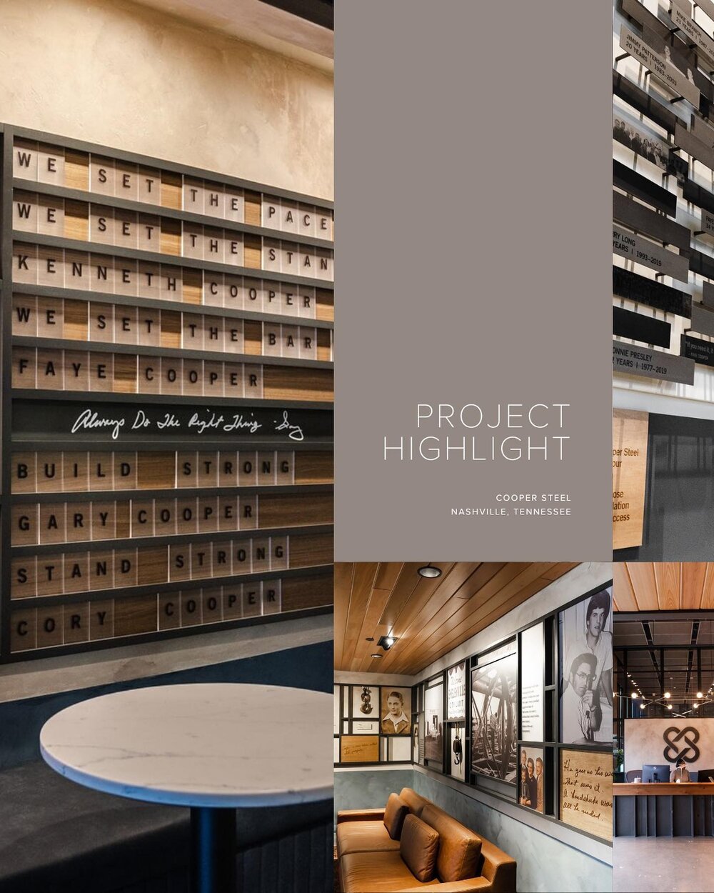 Project Highlight✨ &mdash; featuring @coopersteel_usa! 
&nbsp;
Authentic materials blend with sweeping scale and intimate moments alike to draw you into a layered and dynamic story. Cooper Steel builds strong and stands strong - but it is the heart b