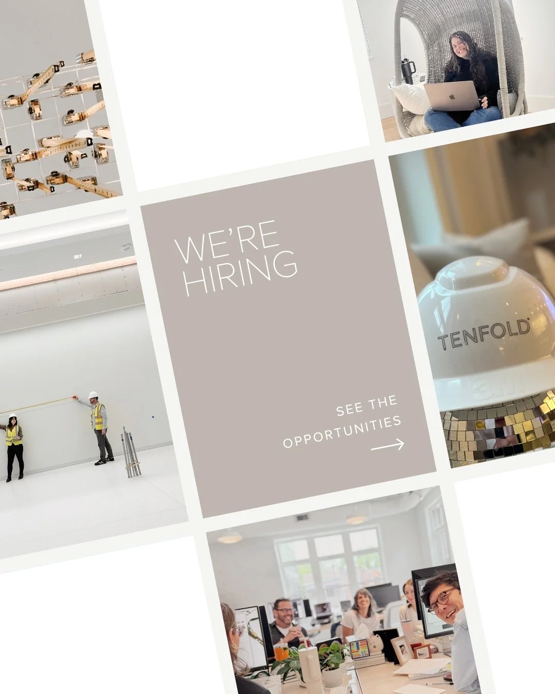 Behind every TENFOLD&reg;️ experience is a team that sweats the details, leads with heart, and believes in what&rsquo;s possible.

TENFOLD is growing &mdash; and we&rsquo;re looking for a Senior Project Director and Project Manager of Fabrication to 