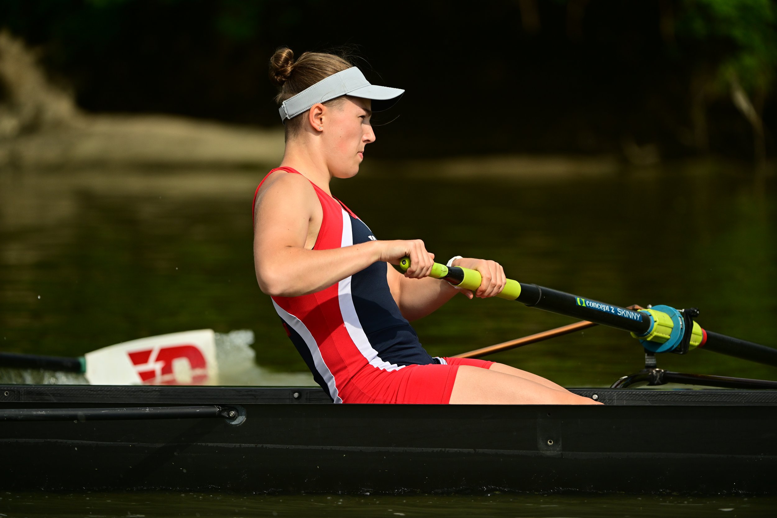 Angelina Koch rows for the University of Dayton, and coaches at Dayton Boatclub. 
