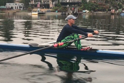  Jen Huffman says the sculling oars she owns are like an extension of her hands. 
