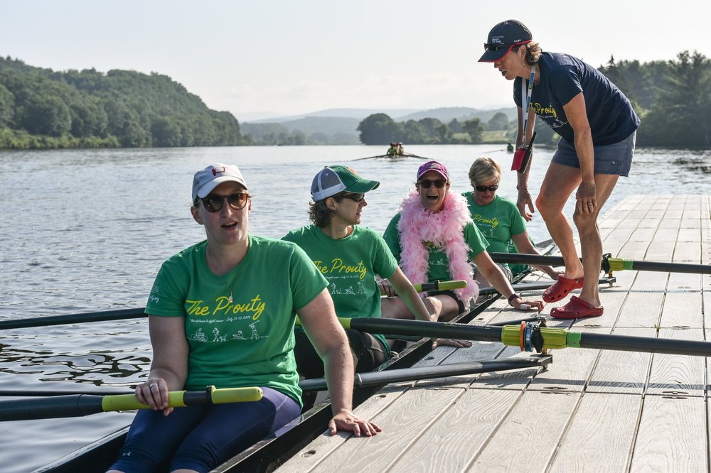 Carin Reynolds founded and coaches Cancer Recovery Through Water (CReW) at Upper Valley Rowing Club.