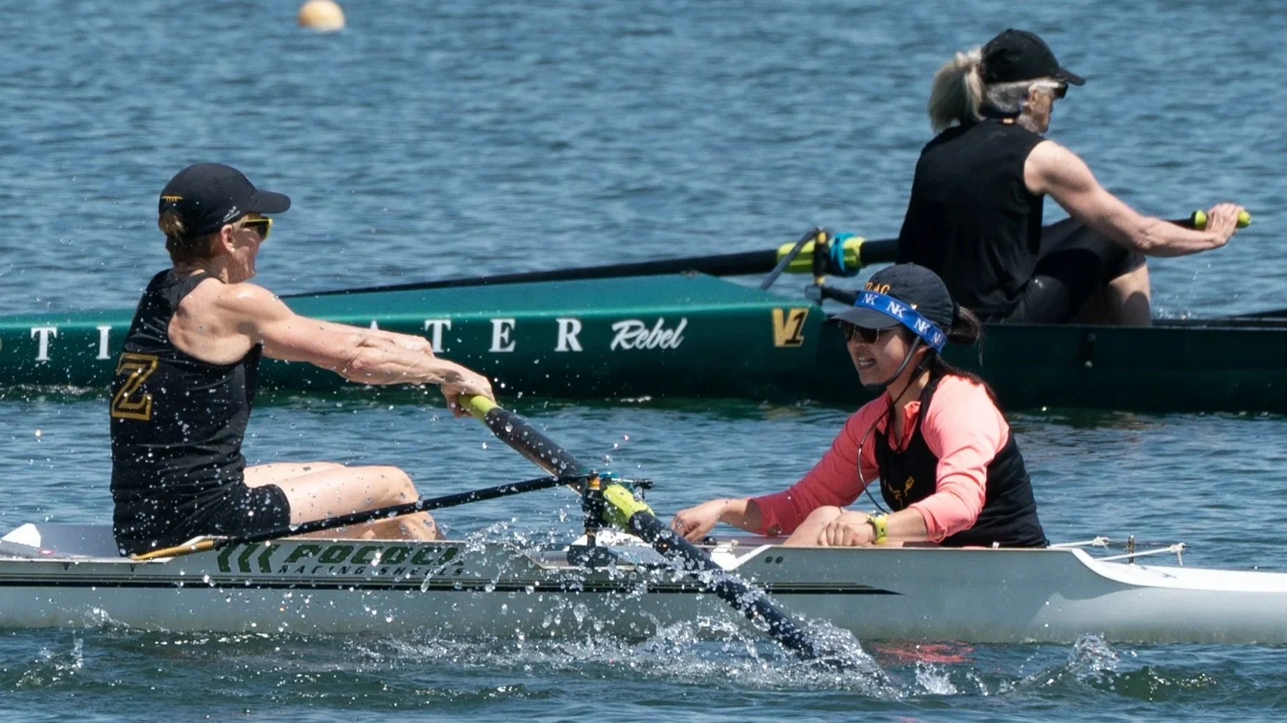 Leah Park-Kim returned to rowing as a master after a hiatus, and coxed and rowed at ZLAC in San Diego, CA.