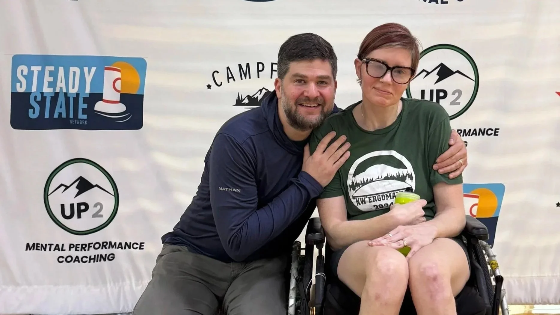  Will Bull has championed his wife Katie’s return to sport. 