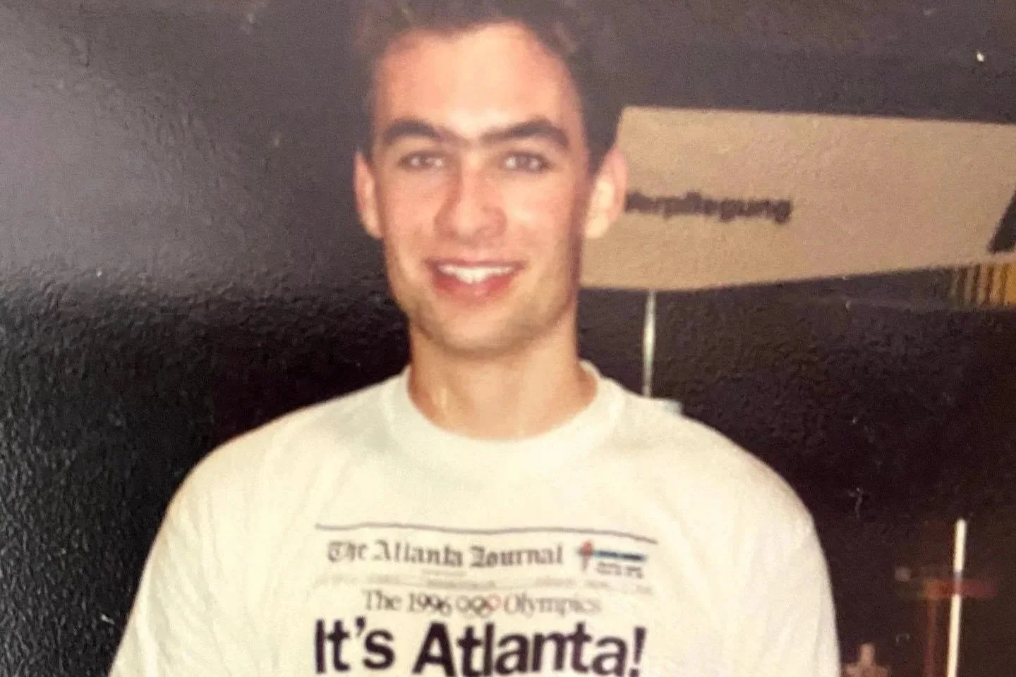  In 1998, Xeno received this Atlanta t-shirt. He later predicted he’d win M1x gold at the 1996 Atlanta Games. 