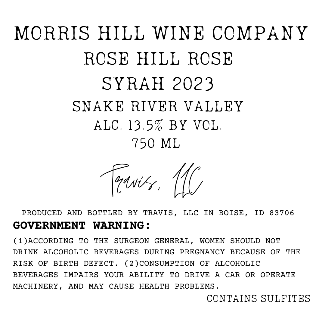 Rose Hill Rose Syrah 2023