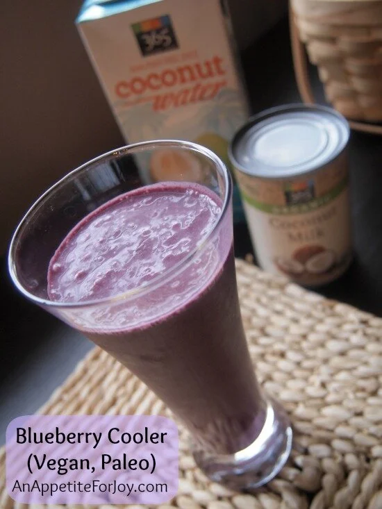 Blueberry Cooler (Vegan, Paleo) - PLUS, learn why blueberries are so good for the brain!!