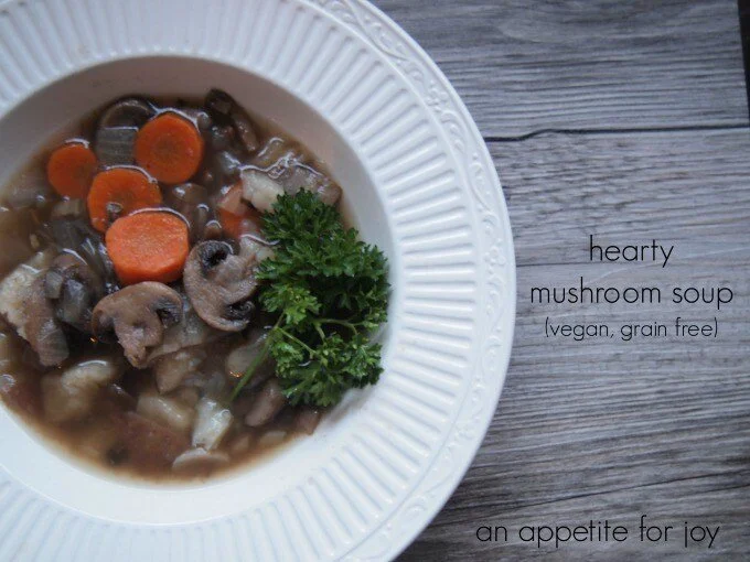 Hearty Mushroom Soup (Vegan, Grain Free)