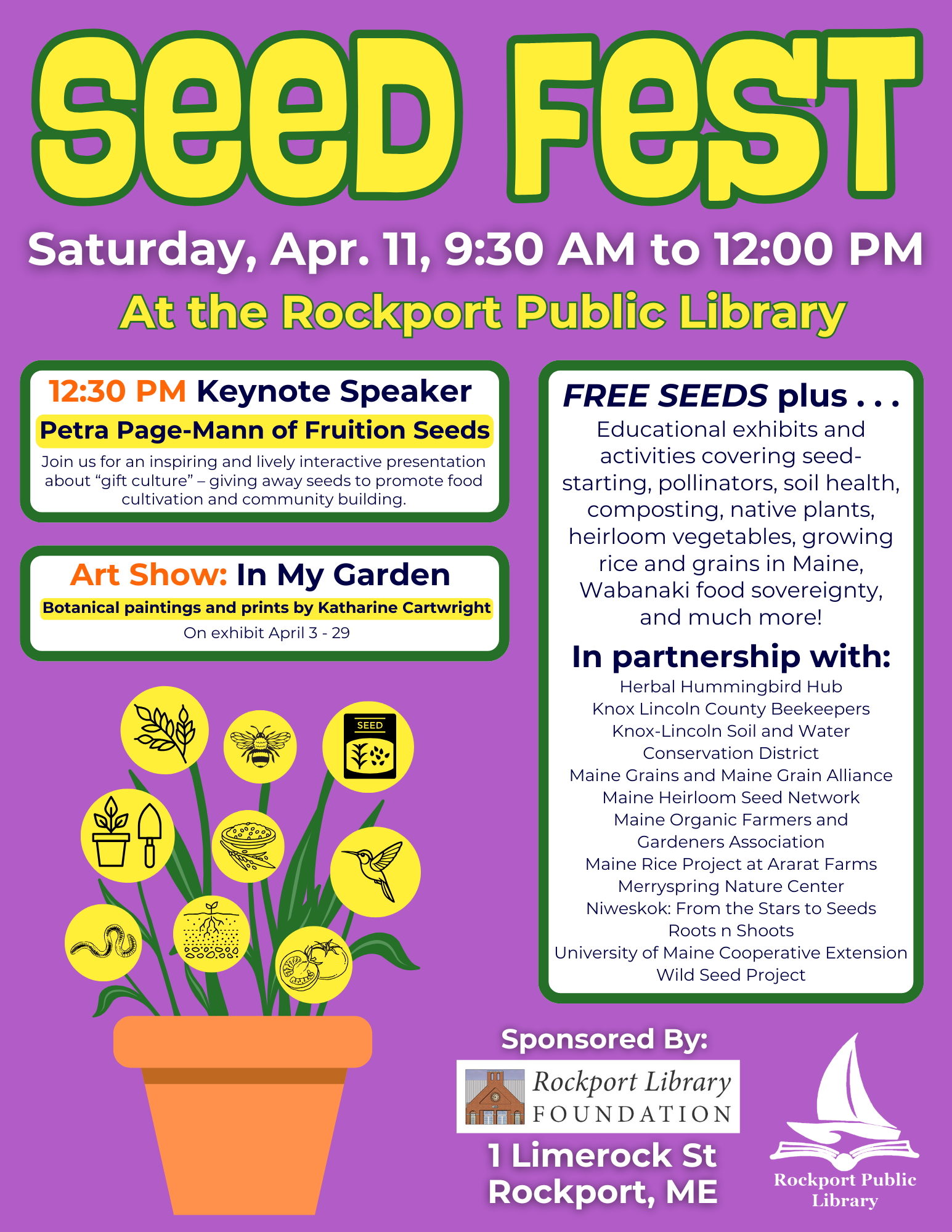 Booth at Rockport Library’s Seed Fest 