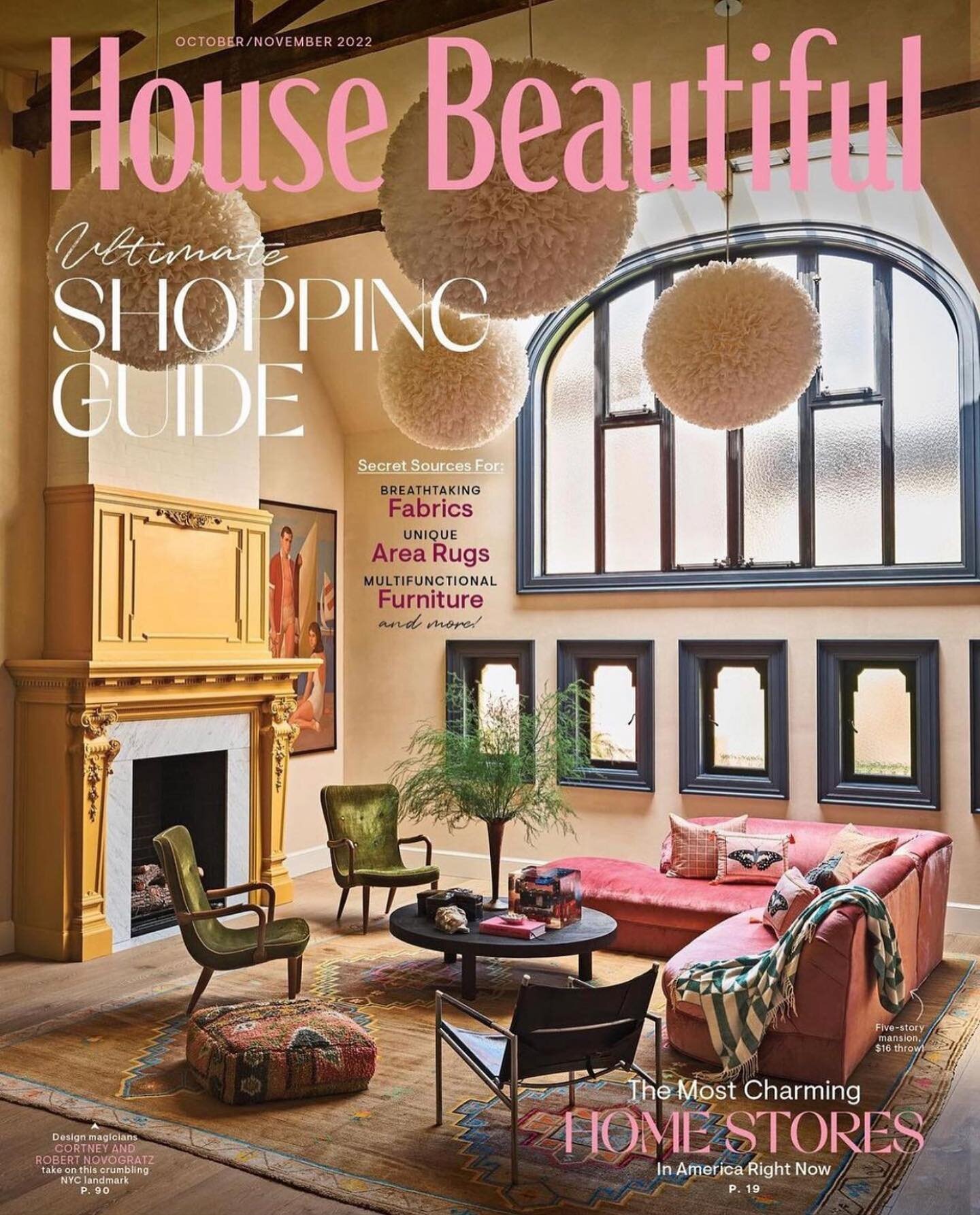 A big congratulations to @thenovogratz on their @housebeautiful cover and completing their iconic #NOVOWaverly &hearts;️ It was a nice surprise seeing a few products I designed for their textile collection on the cover! Head over to their website to 