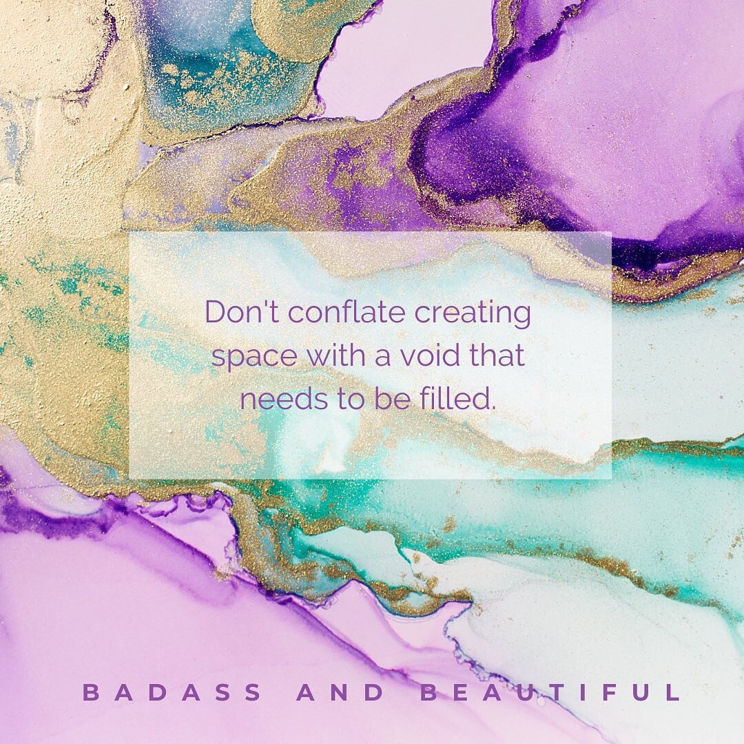 There is SO MUCH jammed into the suitcase that is our lives that we've become uncomfortable with anything that resembles open space (or time). We are not incomplete if we're not overflowing; quite the contrary, we're strategically leaving room to car
