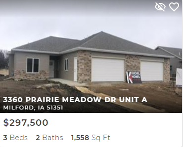 3360 PRAIRIE MEADOW DR UNIT A MILFORD, IA 51351