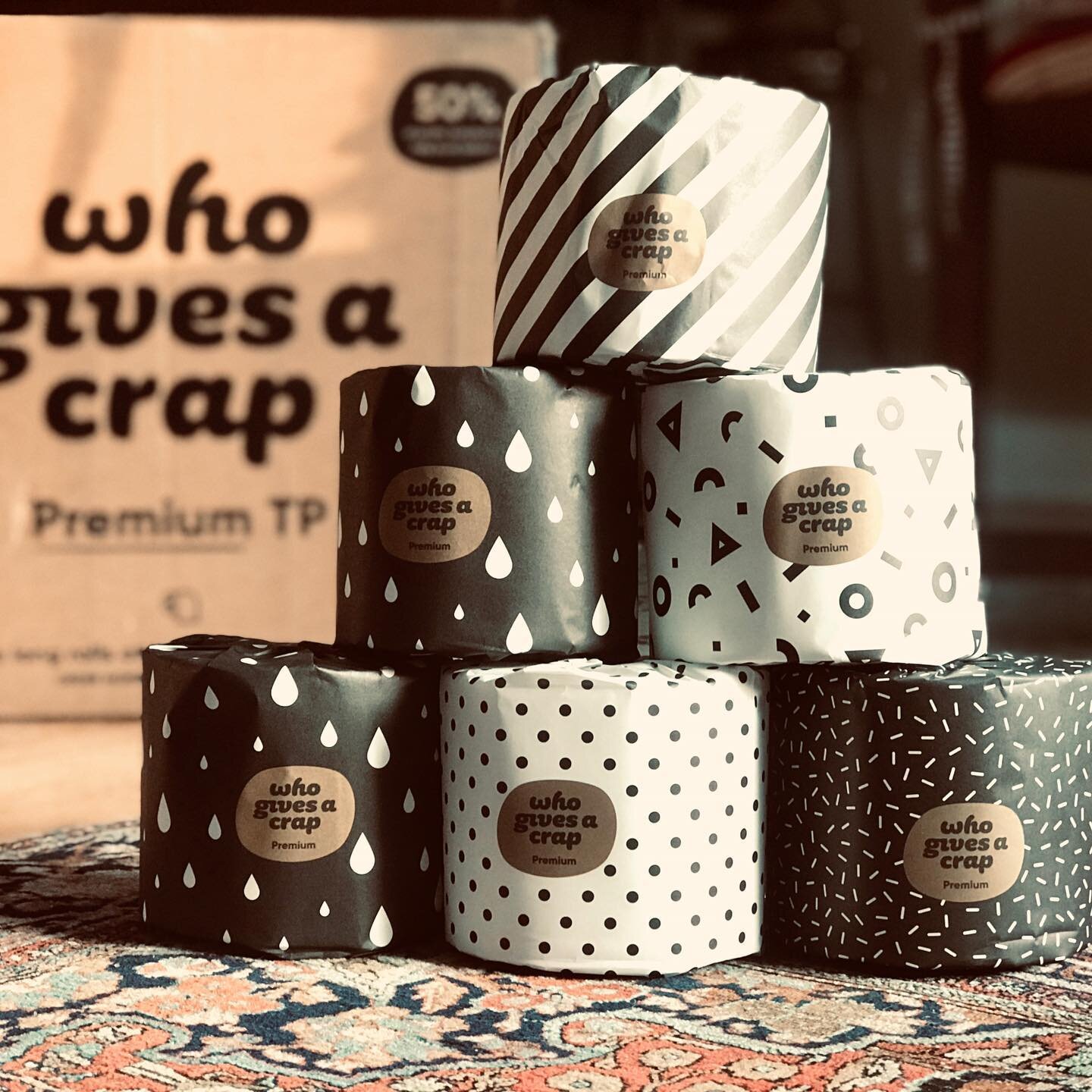 Excited to be a member of the Who Gives A Crap club 🧻 
&ldquo;We donate 50% of profits to help build toilets because we believe access to a safe, dignified loo is a basic human right. Thanks to our amazing community (that&rsquo;s you!), we&rsquo;ve 