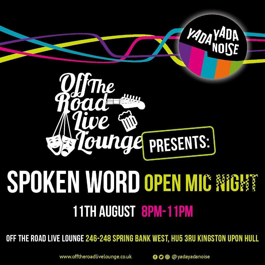 Can&rsquo;t wait until our next spoken word open mic at @offtheroadhull on Thursday 11th August! 🎤❤️ 

Are you a budding writer? An aspiring poet? Published, established or just part time slammers - all are invited to make some NOISE! ❤️ 

Turn up a