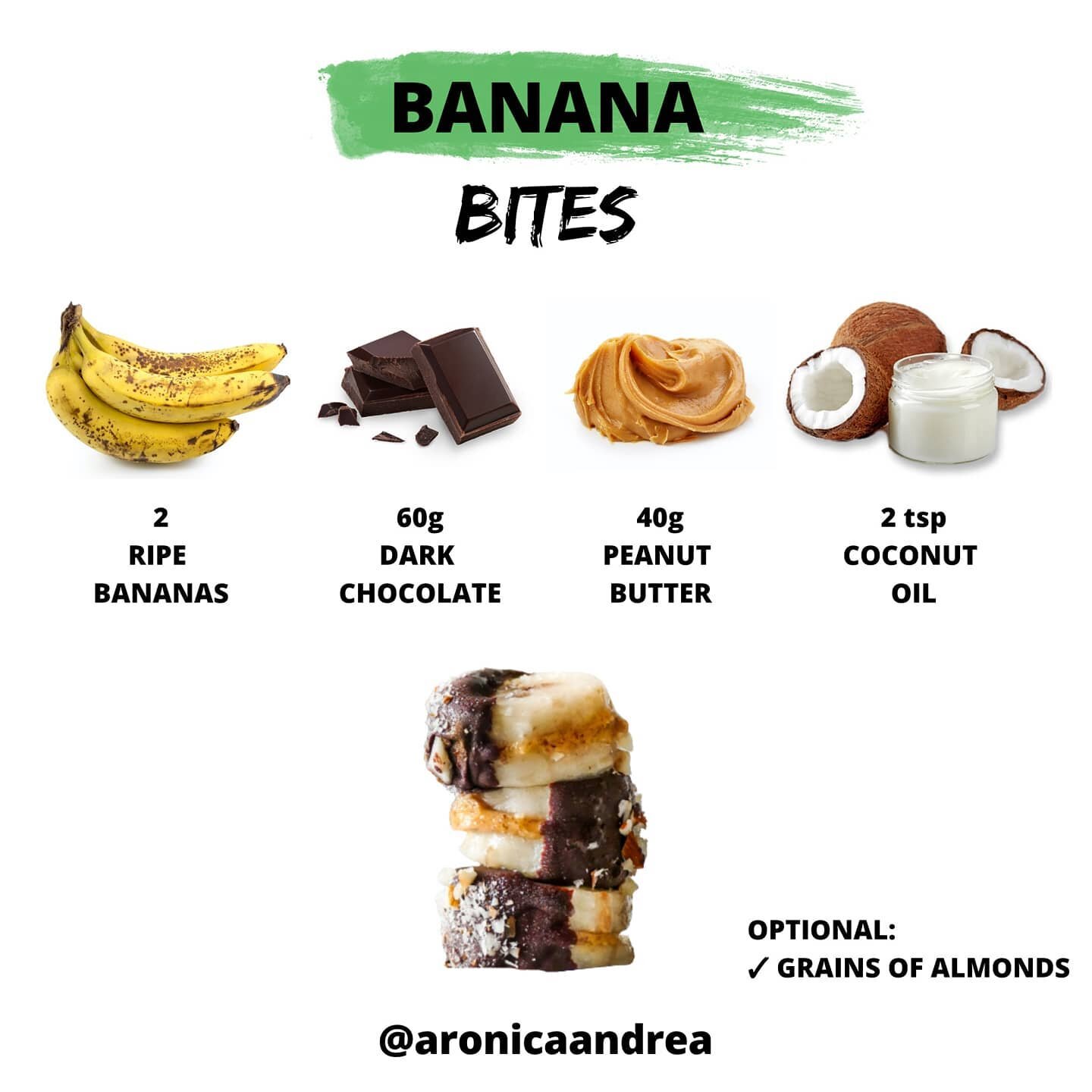 Banana Bites - Do you think that banana and peanut butter is one of the best combo out there?🤔 I'm back with another easy snack to enjoy with family and friends. I guess it was time to step up the game a little bit with these banana bites.
Almost fo