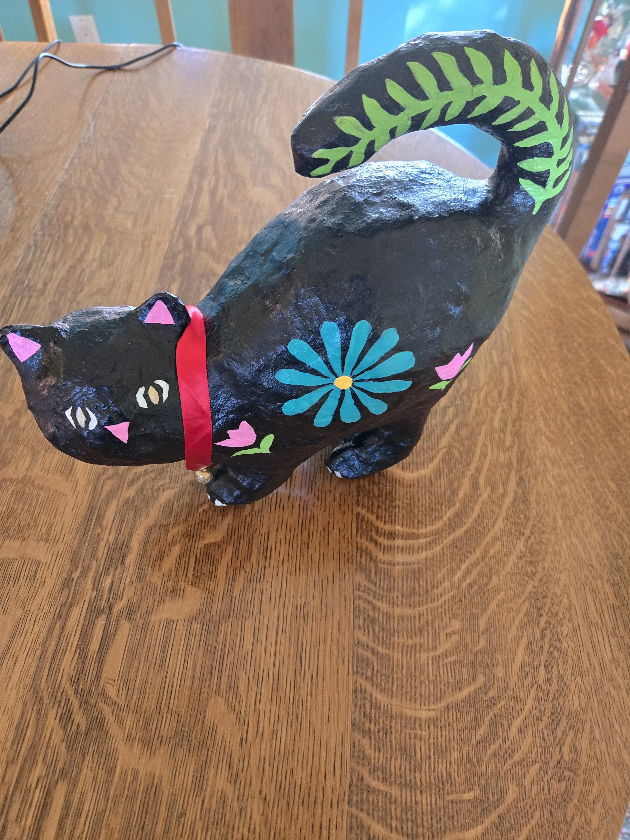 NEW!!!  Paper Mache Cat
