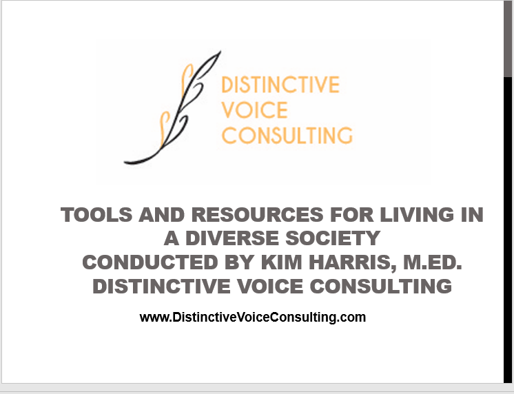 Tools and Resources for Living in a Diverse Society recorded webinar_DVC 1 hour recording