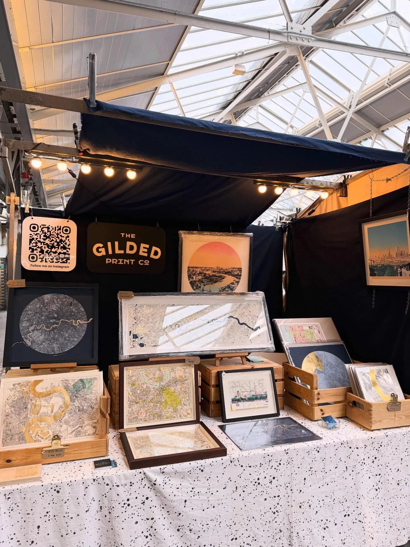 I&rsquo;m back! @greenwichmarket today with lots of new prints. Here until 5pm