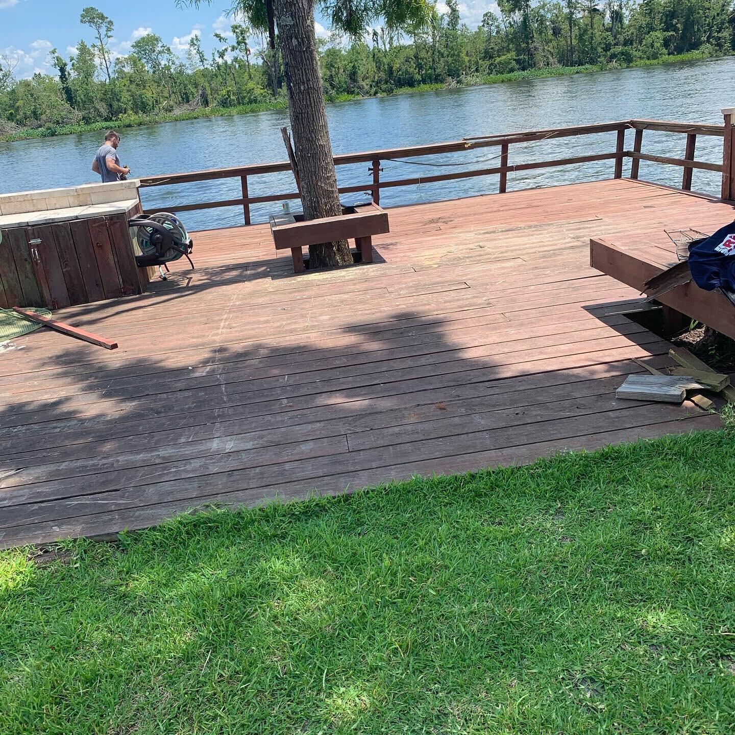 Our team is starting a re-do from a dock that was damaged from the tornado. Be sure to follow along on our stories and highlight reel. 
#trusttheprocess #vfwindows #vfdoors #veterans #familyowned #monckscorner #hurricane #rebuilding #tornado #damaged