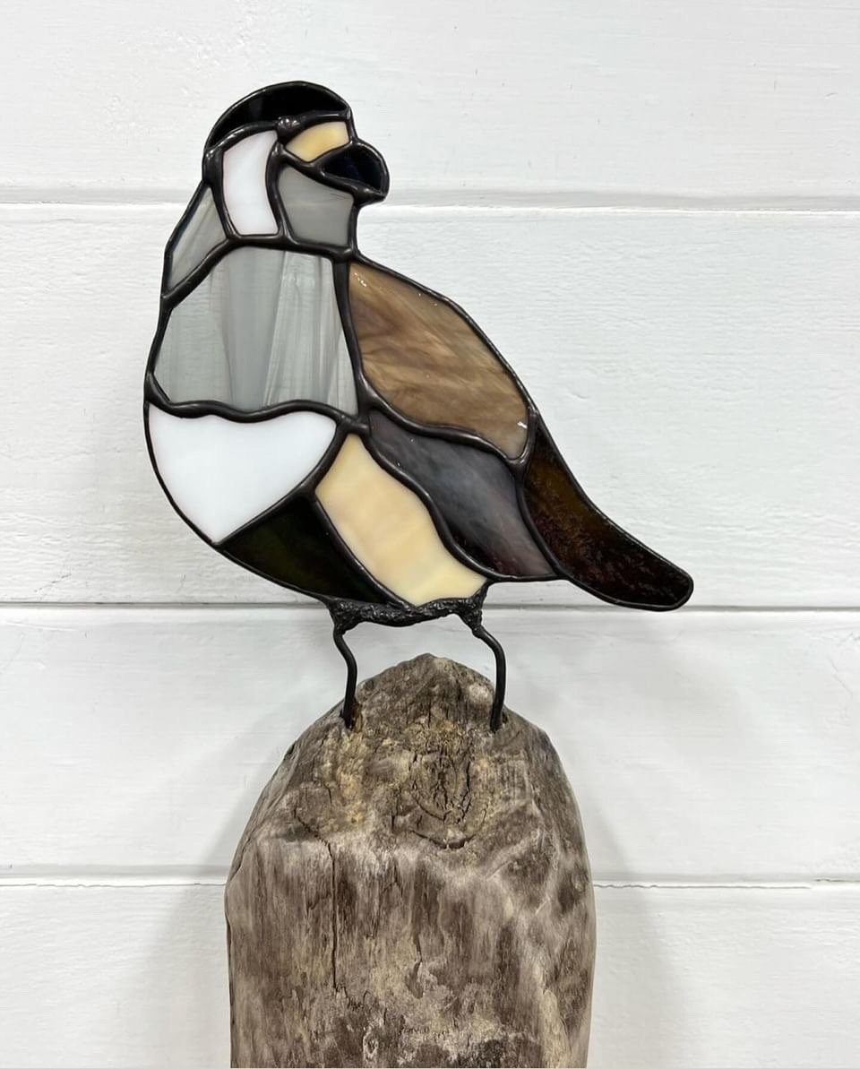 Quail Stained Glass by Dorri Peterson