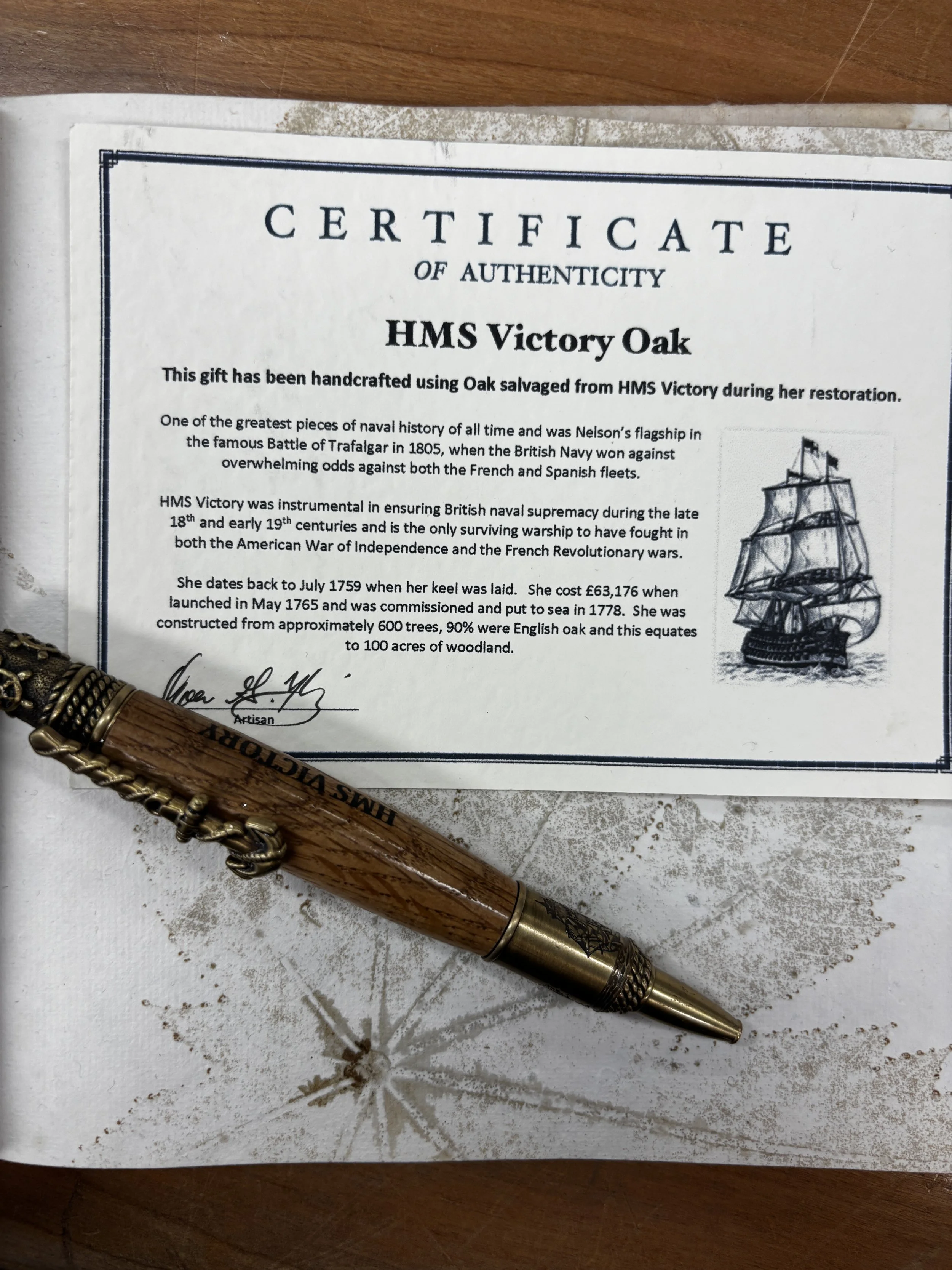 HMS Victory Ship Pen by Owen King (aka Warrior Woodworks)