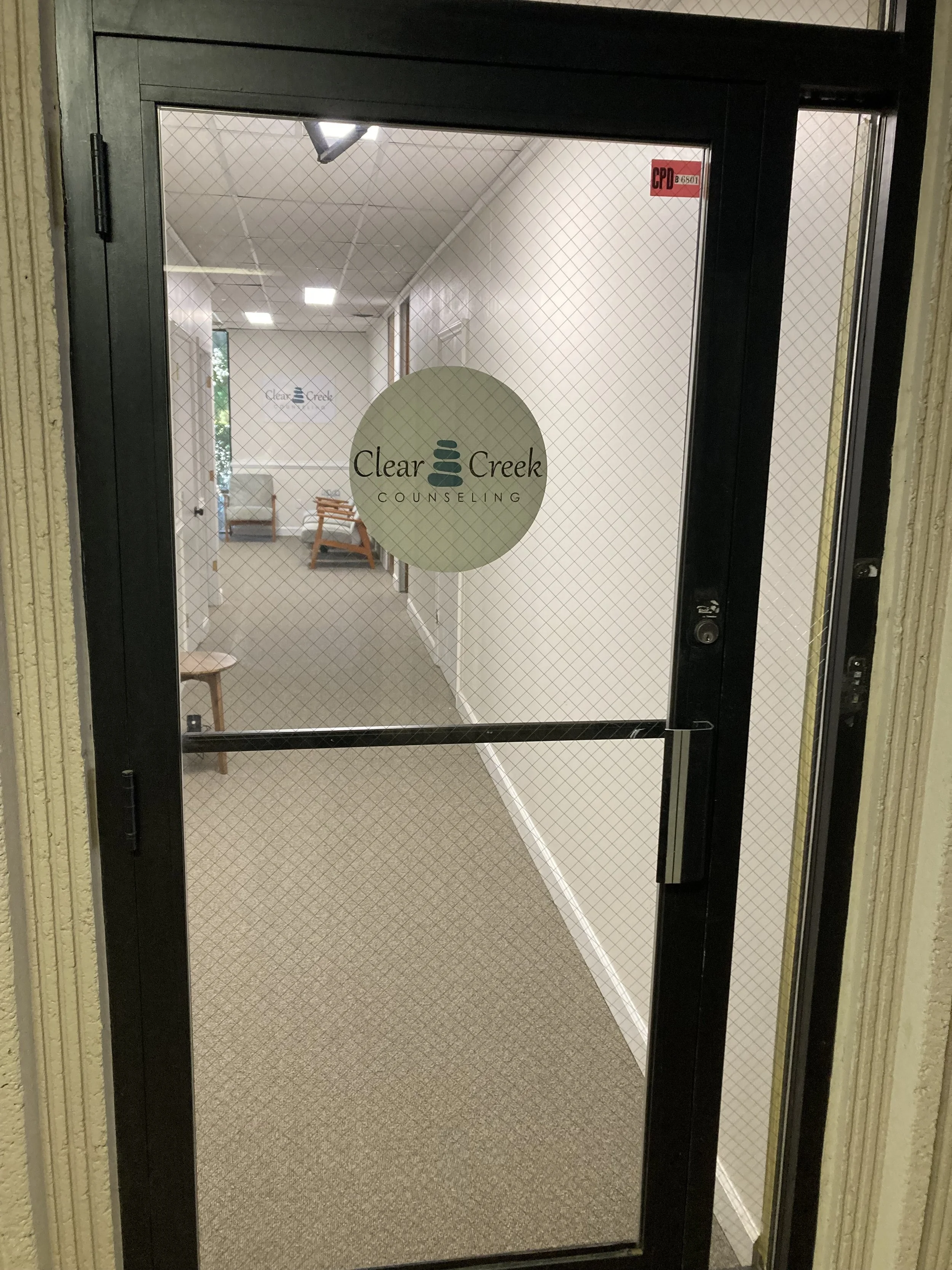 South Office Suite 105 Entry Door