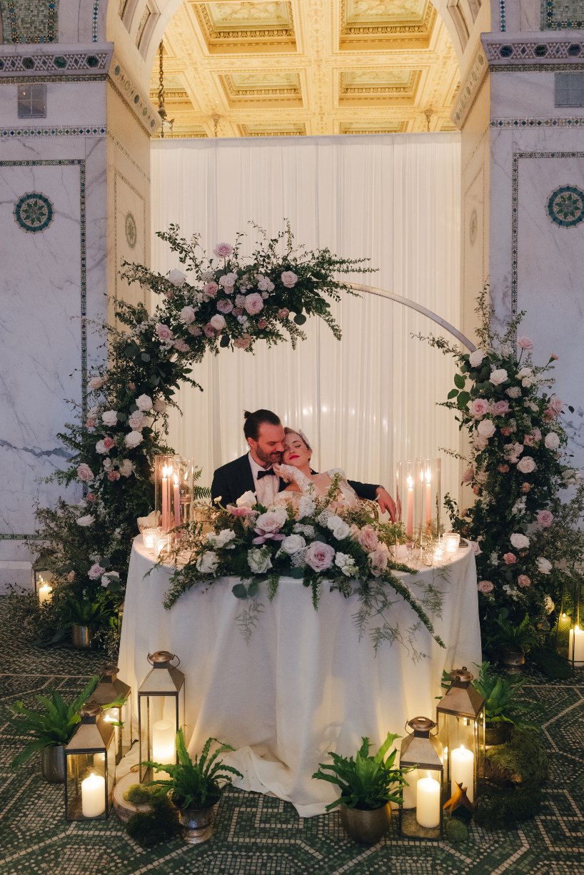 Rivendell Meets Hollywood Glam Wedding at the Chicago Cultural Center 