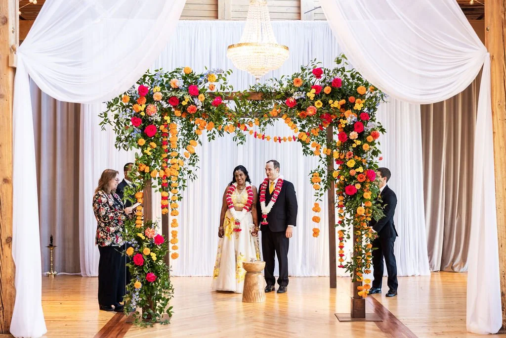 Colorful Indian-American Wedding at Bridgeport Art Center