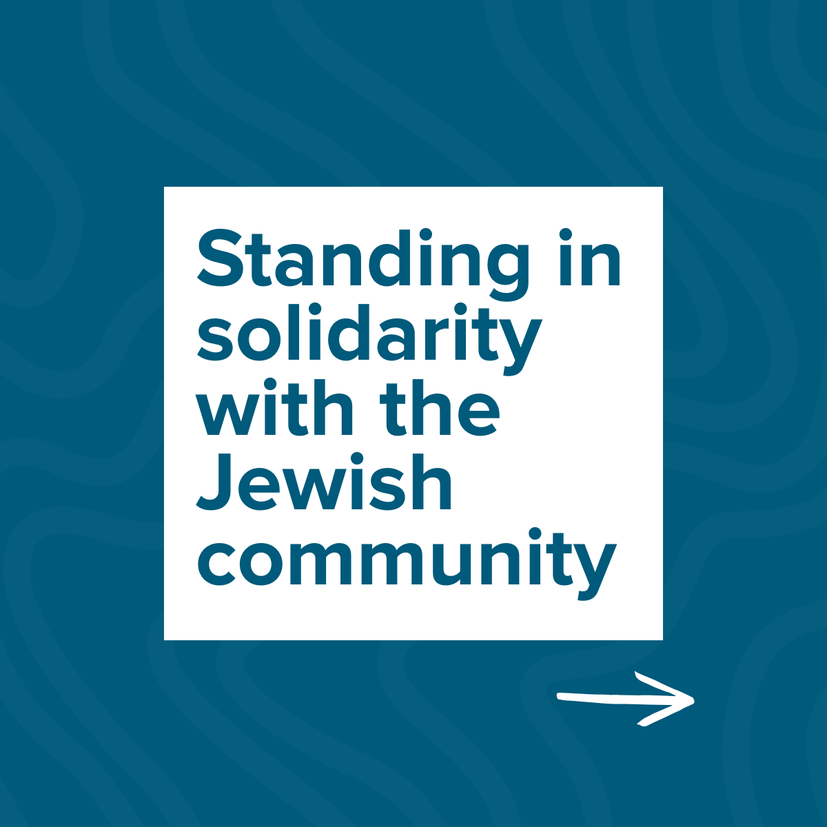 Standing in solidarity with the jewish community