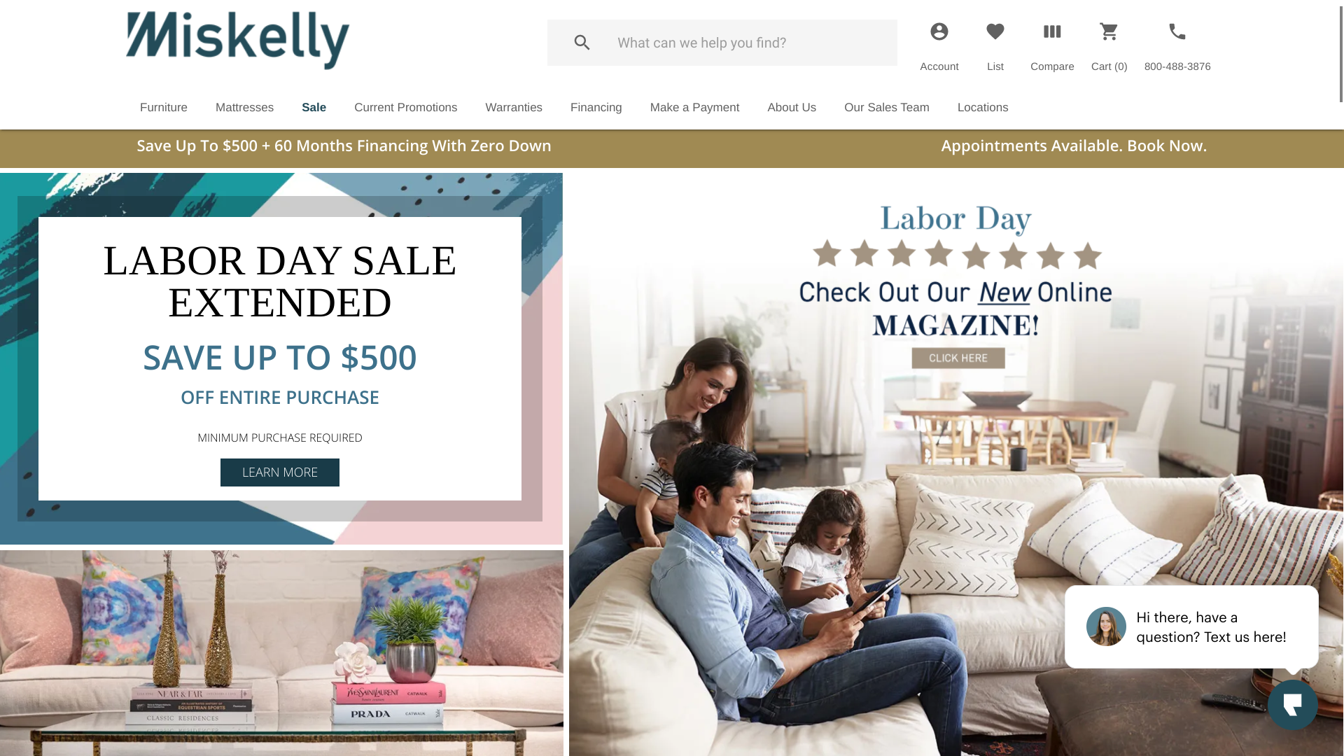 Miskelly Furniture offered tiered savings (the more you spend, the more you save) and extended the offer to eliminate overcrowding.