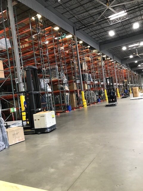 Empty racks at AFW’s usually overflowing Thornton, Colo., warehouse