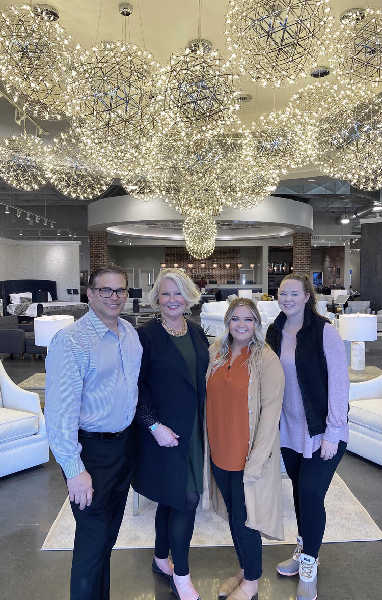 David Berggren, left, Connie Post and Furniture Connection’s, Randi Carol Williams, and Jamie Seaman.