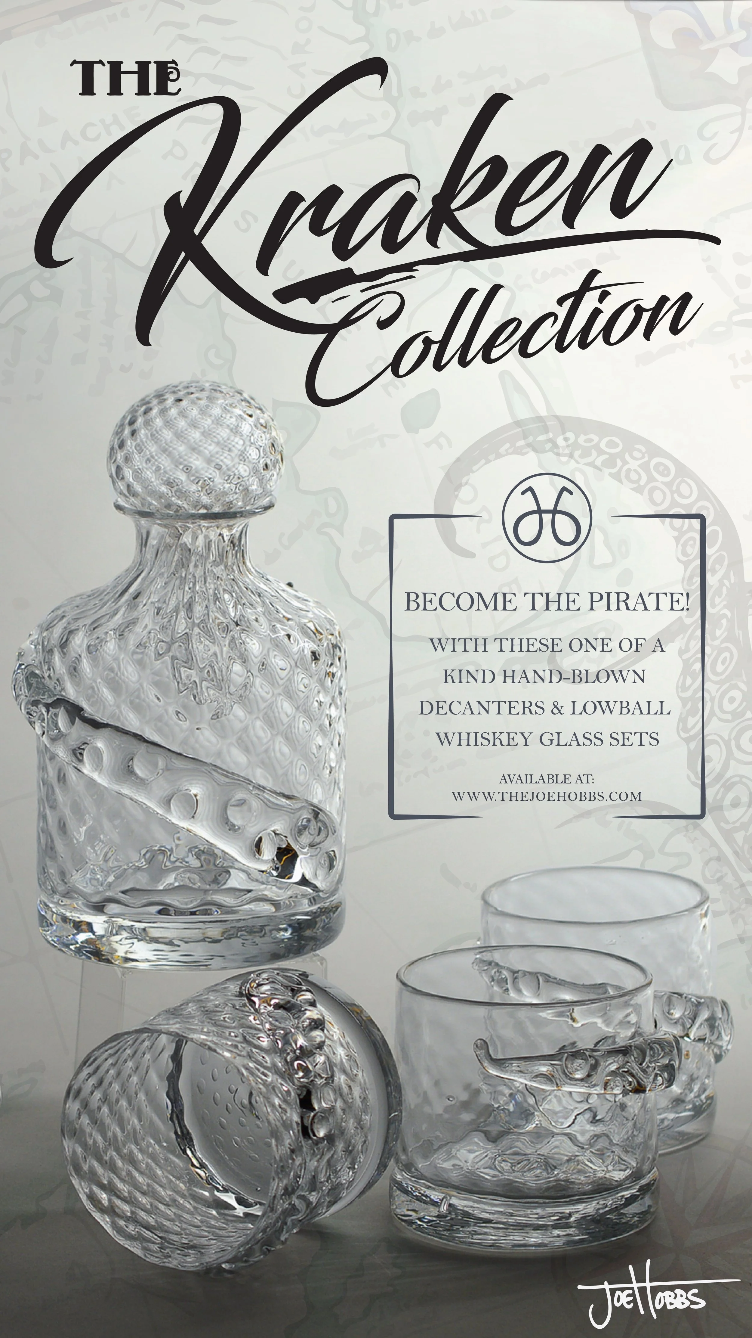 Whiskey decanter with octopus tentacles