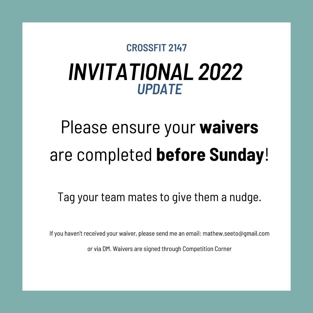 Only a few more sleeps to go and we are on!

Don&rsquo;t forget to complete your waivers. Without these, we won&rsquo;t be able to let you compete. It&rsquo;ll only take you a couple of minutes.

On the day, there are a lot of cars parked in the stre