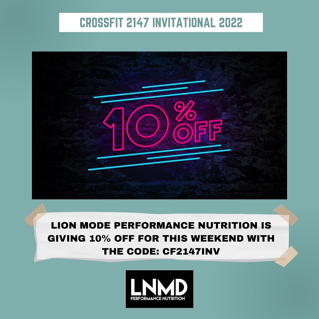 @lnmdpn are giving all athletes, spectators, volunteers and followers a chance to save 10% off their order this weekend. Head over to their page and check them out.

Enter in the code CF2147INV to save!