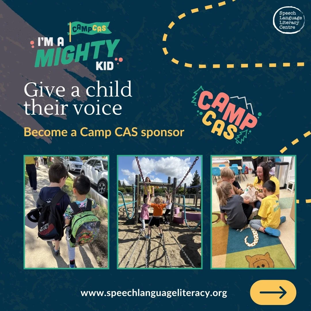 ✨ Become a Camp CAS Sponsor ✨

Some children have the words&hellip; but not the ability to say them.

Camp CAS is a powerful, specialized camp designed for children with speech motor challenges, helping bridge the gap between wanting to communicate a