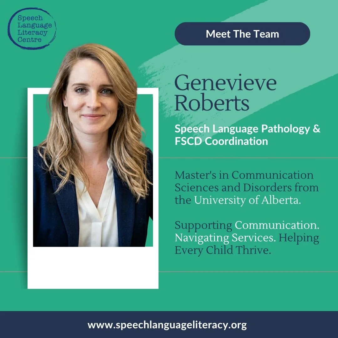 ✨ Meet the Team: Genevieve ✨

Genevieve is a Speech Language Pathologist and FSCD Coordinator who brings a thoughtful, creative approach to supporting children and families. Originally from Vancouver, she completed her Master&rsquo;s in Communication