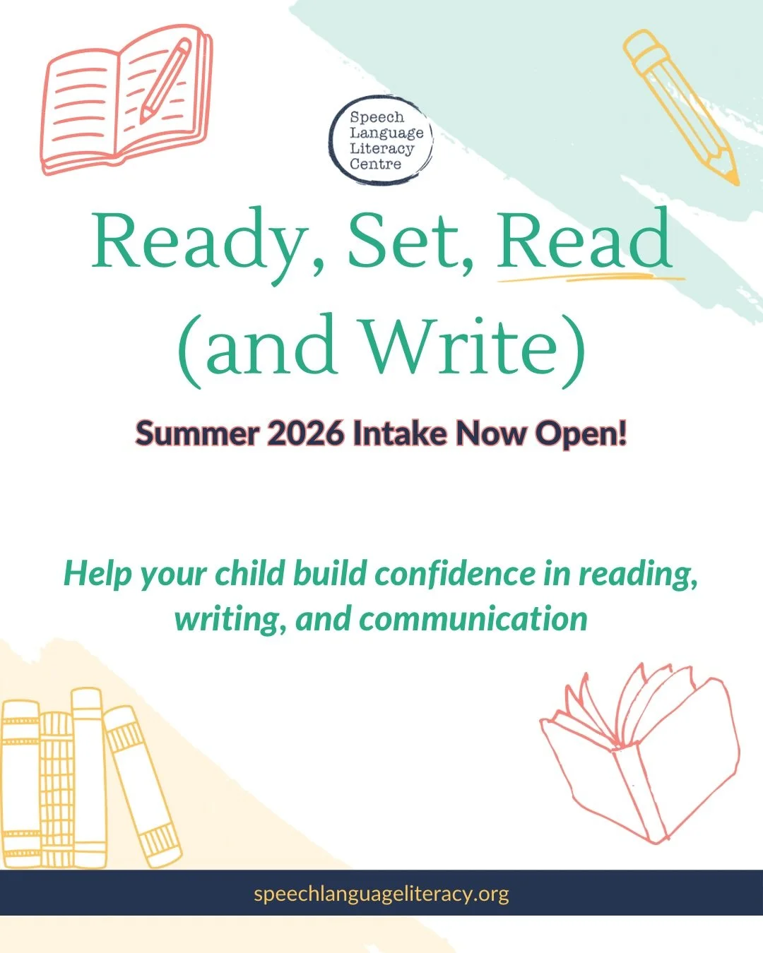 Ready to see your child grow in confidence with reading and writing? 📚

Our Ready, Set, Read (and Write) program is designed for children in Grades 1 to 6 who need support with literacy, language, and communication skills.

Through engaging, small g