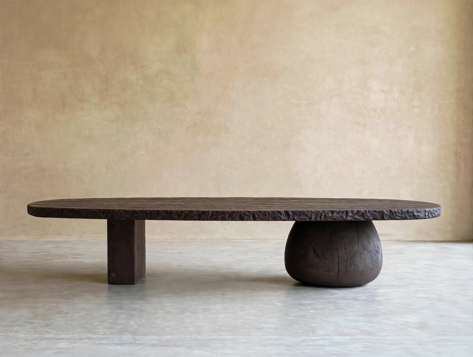 White oak ebonized finish