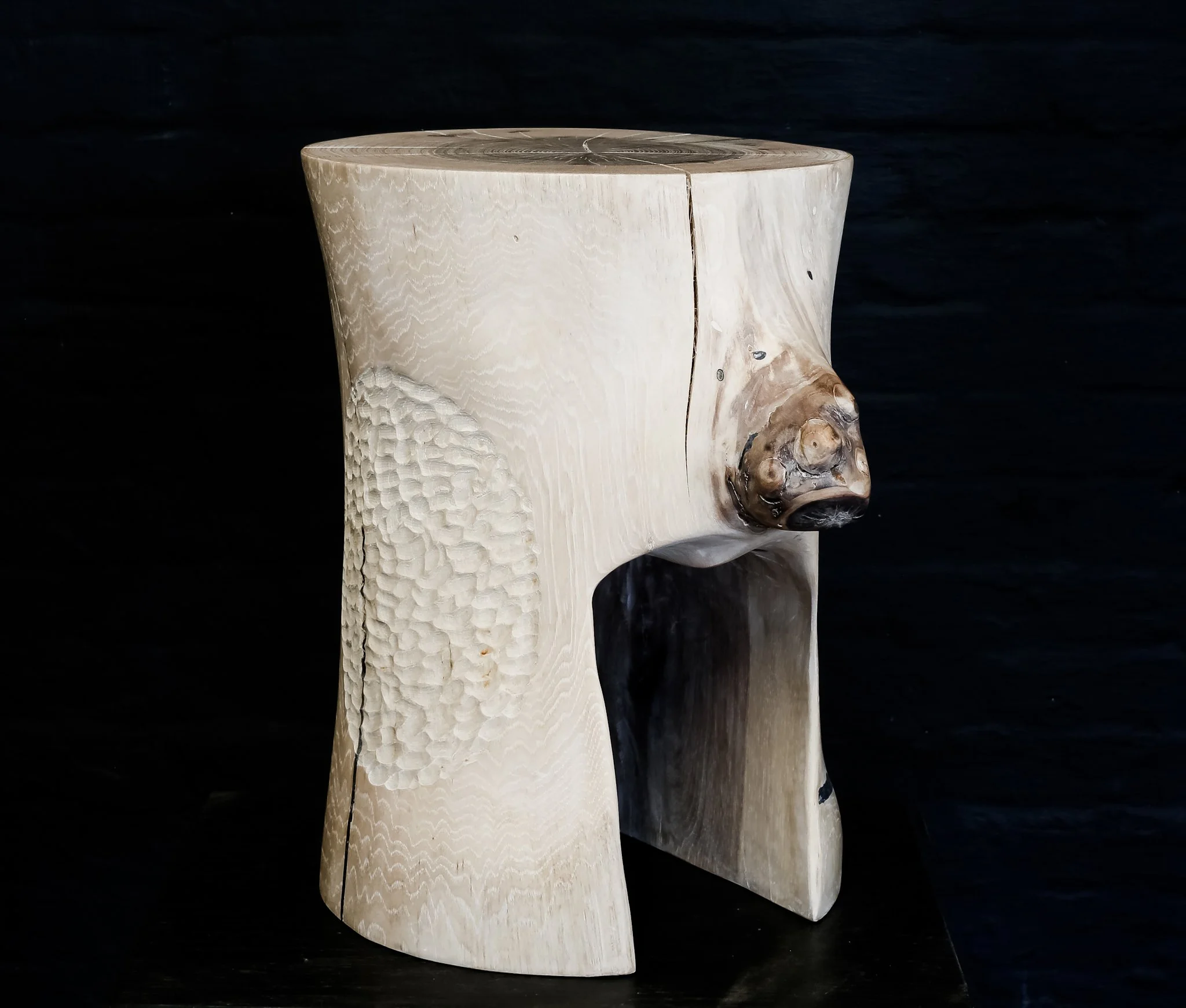 Bleached maple stool