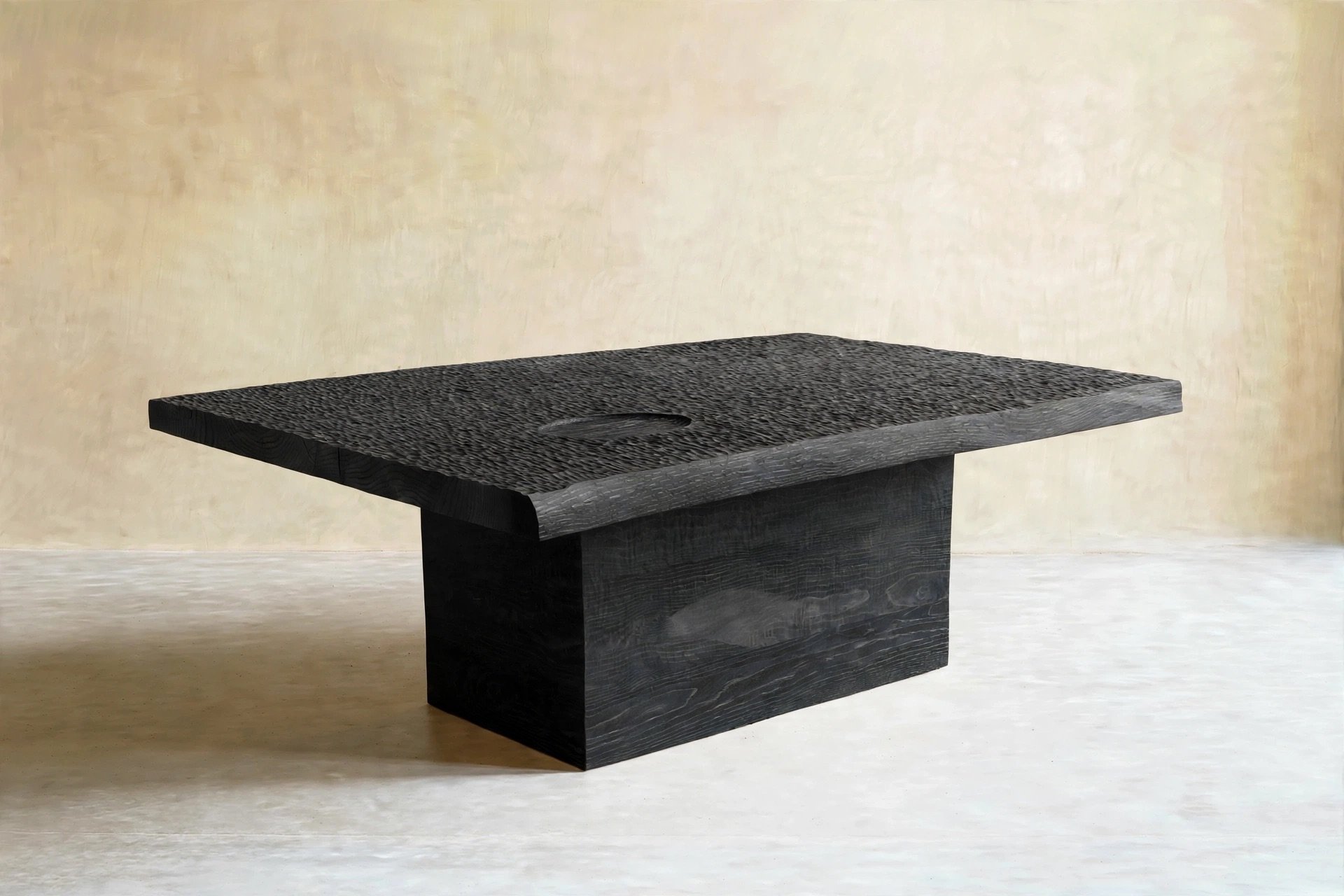 White oak ebonized finish