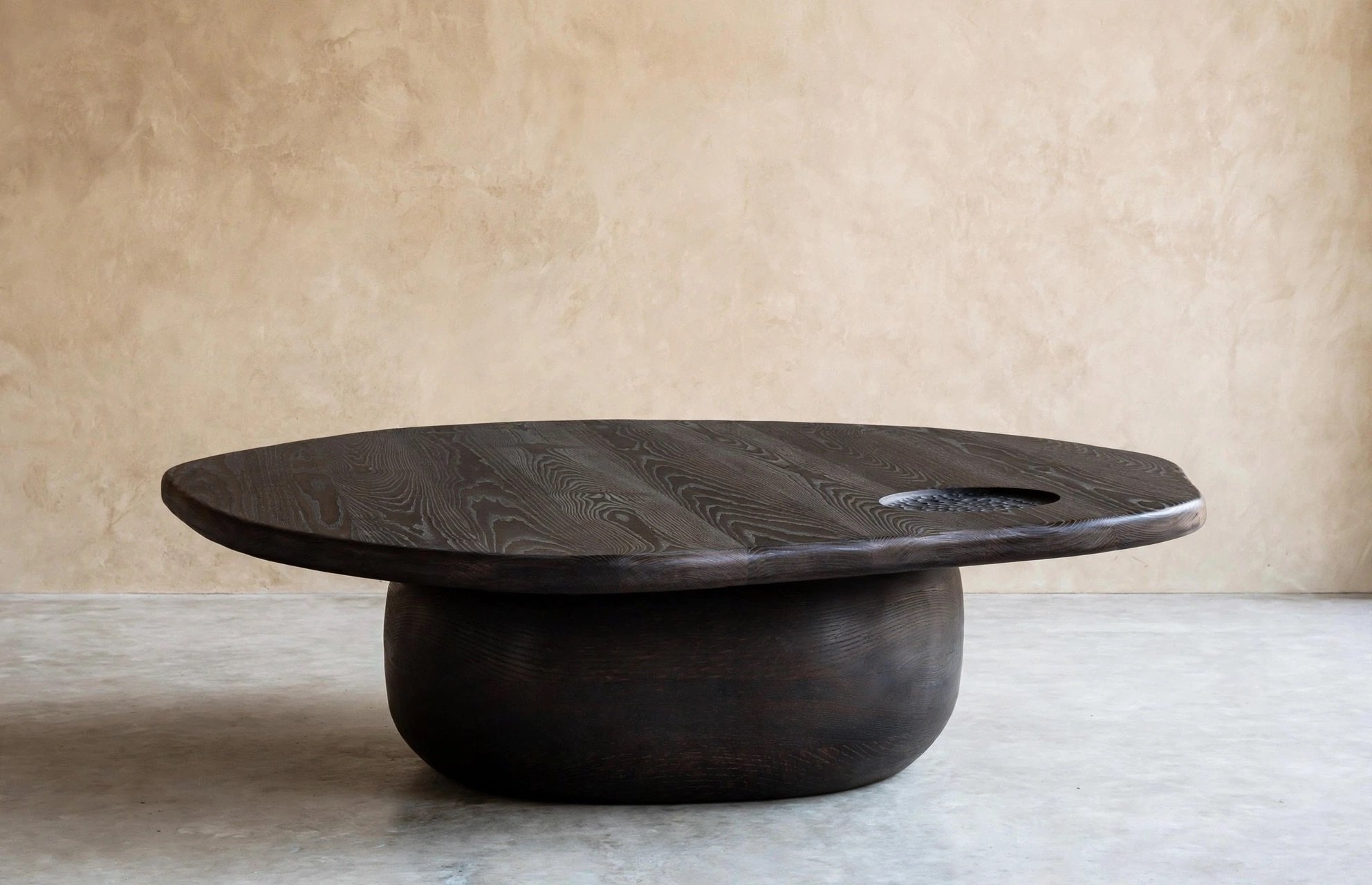 White oak ebonized finish