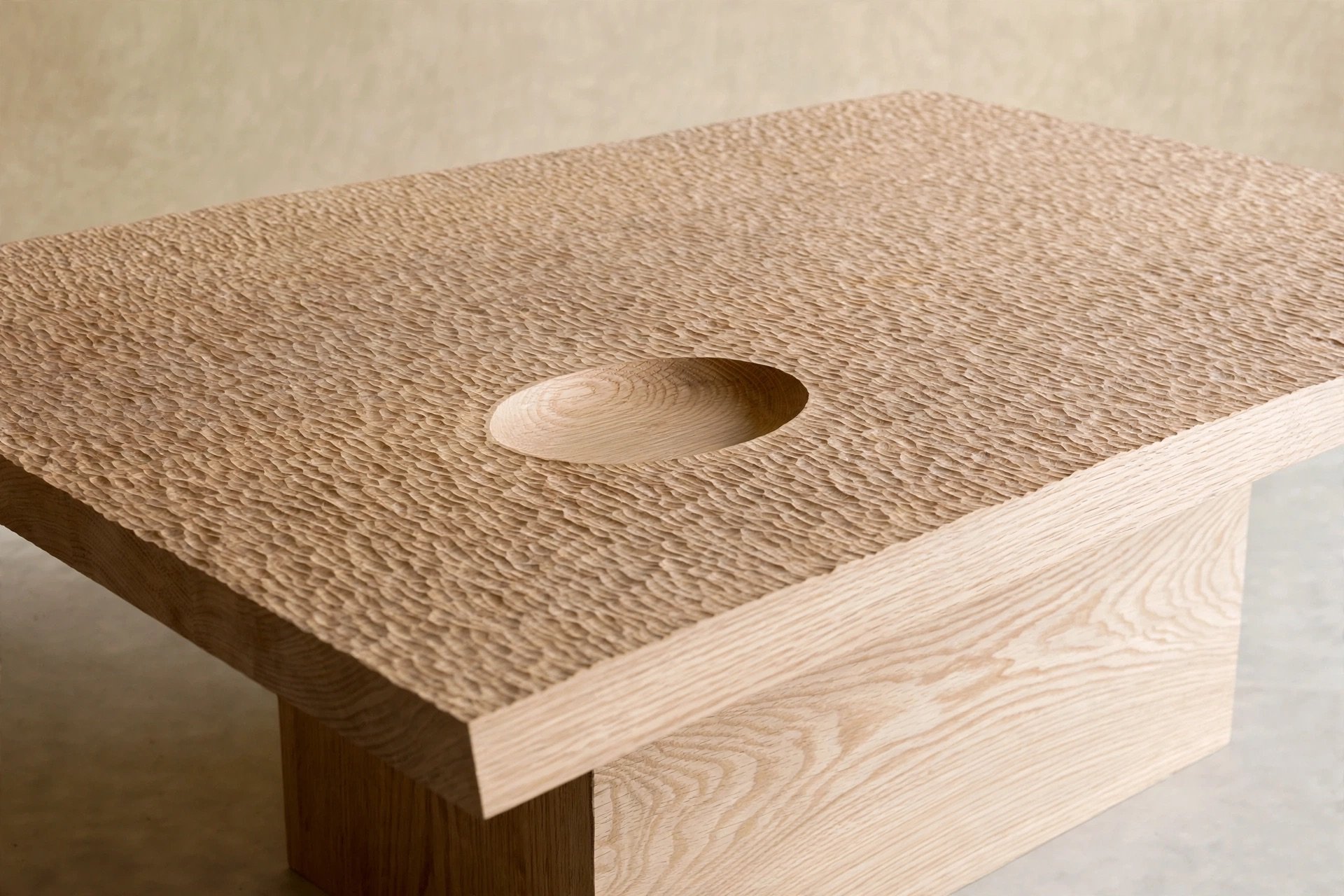 Detail shot white oak natural
