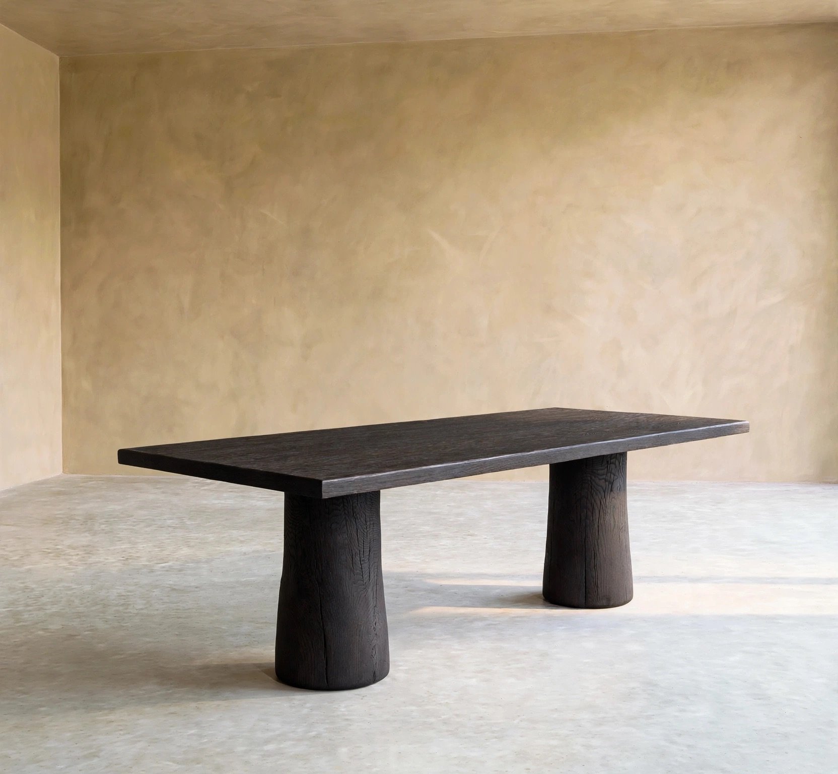 White oak ebonized finish